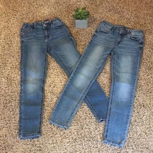 2 pairs of Arizona superfex skinny girl jeans size 7